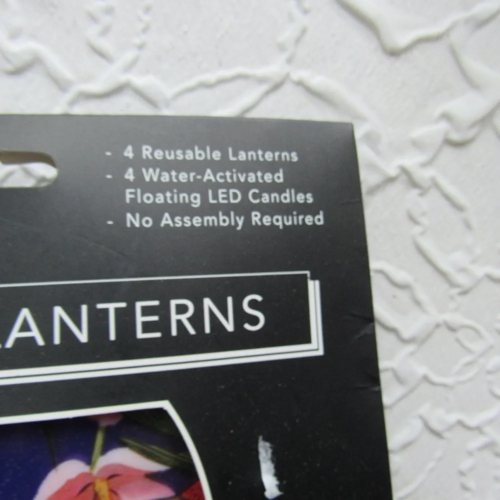 2 Modgy Luminaries Lanterns Floating LED Tealights Reuseable Audubon Hummingbird